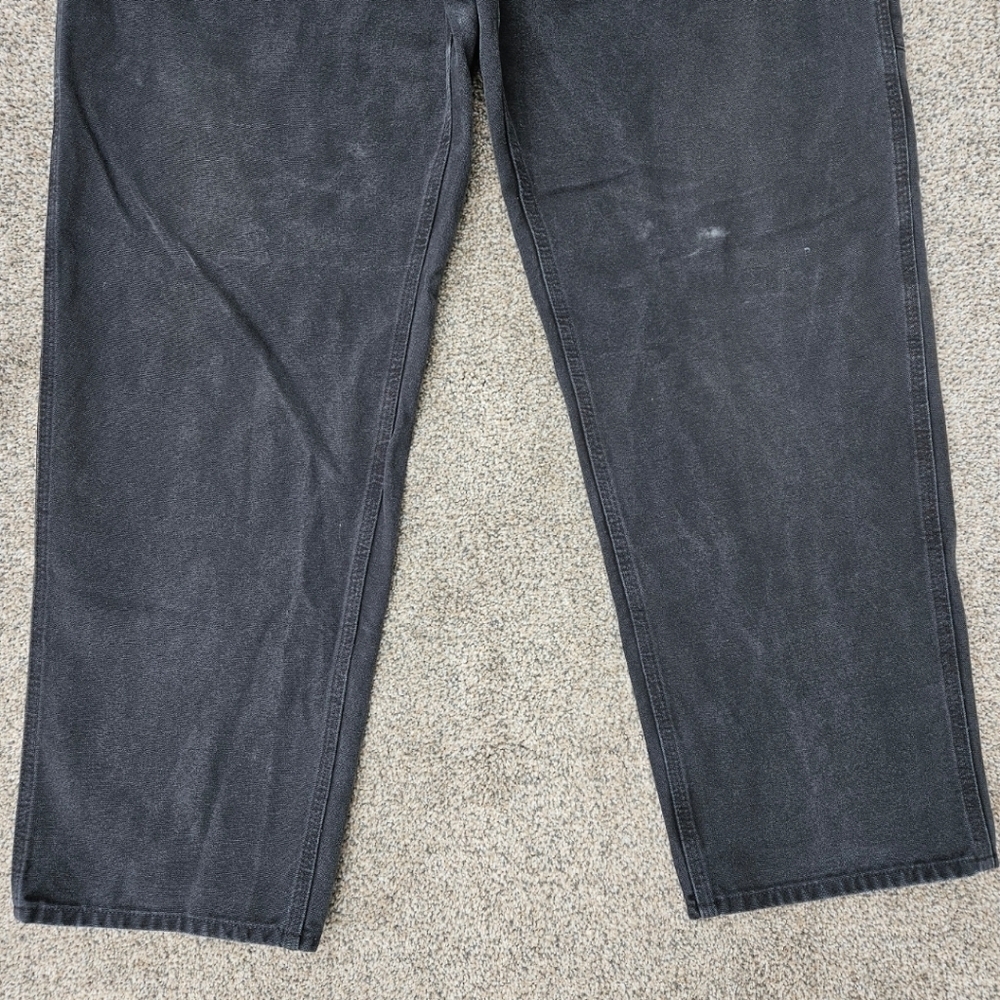 Carhartt Black Duck Canvas Carpenter Pants Original Dungaree Fit B11 BLK 44X34 - Picture 3 of 16